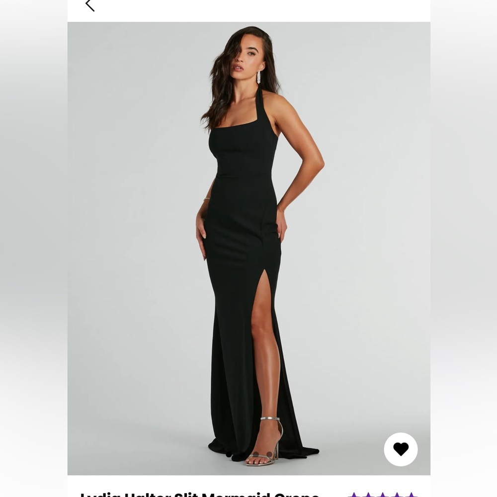 Windsor Lydia Halter Slit Mermaid Crepe Formal Dress